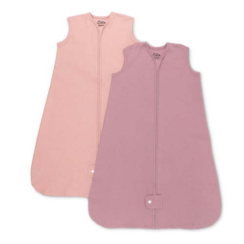 Comfy Cubs Sleep Bag, Sack for Baby, 2 Pack, for Boy and Girl, Newborns and Toddlers (Blush, Mauve, Small)