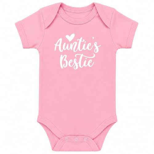 CBTwear Auntie's Bestie Funny Aunt Baby Bodysuit Infant Outfit | Sweet auntie-and-baby friendship message for baby showers, family visits, celebrations, and memorable photos