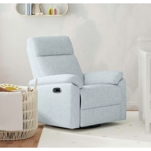 DaVinci Suzy Power Swivel Glider and Recliner with USB - HEATHERED BLUE