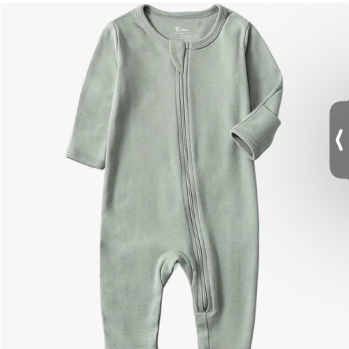 12-18 M O2 BABY Baby Boys Girls Organic Cotton Zip-Front Sleeper Pajamas, Footed Sleep 'n Play