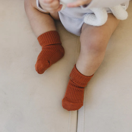 Wool Socks, Baby and Toddler, Terracotta