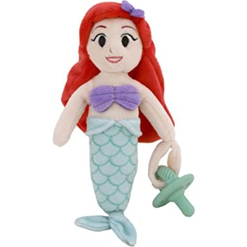 Disney Ariel Red, Lavender, and Aqua Super Soft Plush Pacifier Buddy