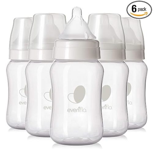Evenflo Feeding Premium Proflo Venting Balance Plus Wide Neck Baby, Newborn and Infant Bottles - Helps Reduce Colic - 9 Ounce (Pack of 6)