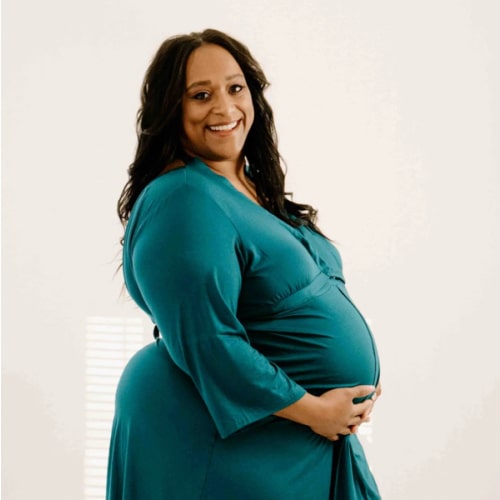 Lila Labor & Postpartum Gown in Deep Teal
