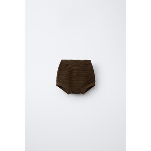 LINKS KNIT BRIEFS - Ecru | ZARA United States - brown 3-6