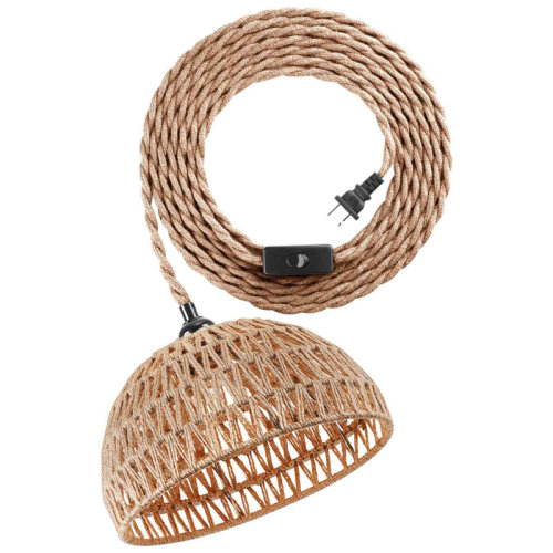 Bayou Breeze 1 - Light Dome Pendant with Rope Accents & Reviews | Wayfair