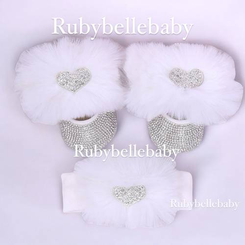 Bling Baby Shoes & Headband Set: Newborn Girl Gift