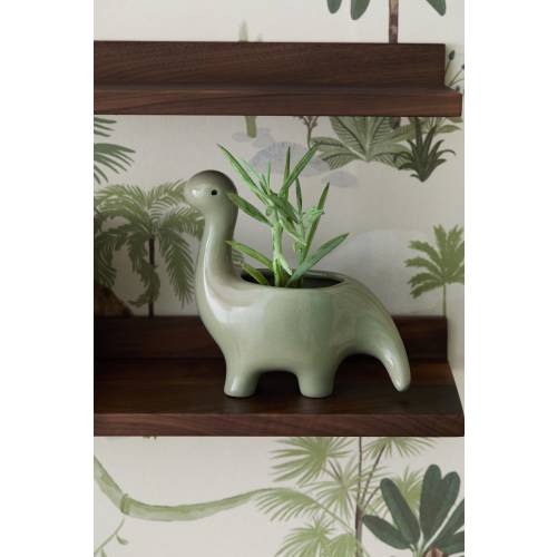 DINOSAUR STONEWARE PLANT POT