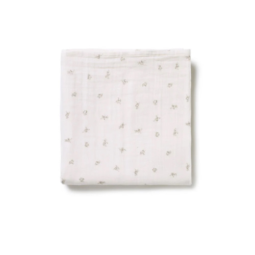 Taupe Rose Large Muslin Swaddle | Homewear | Belle Enfant | Over The Moon