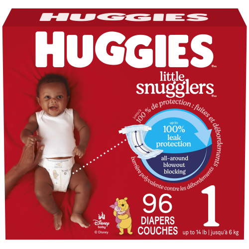 Huggies Little Snugglers Baby Diapers, Size 1 (8-14 lbs), 96 Count - Walmart.ca