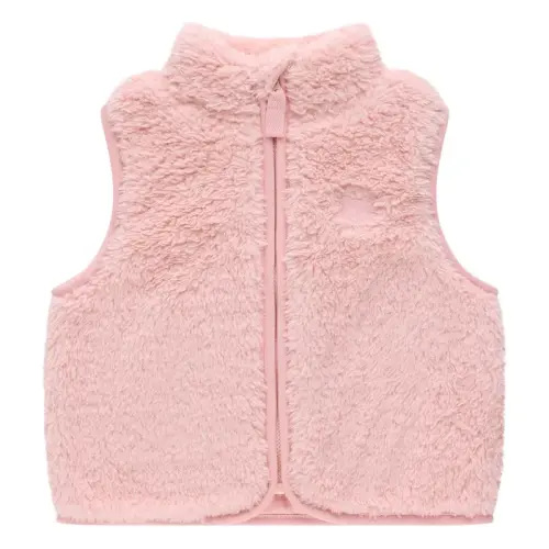 Bilbi Vest Sleeveless Zip Teddy Bear Pearl | Baby Bunting AU