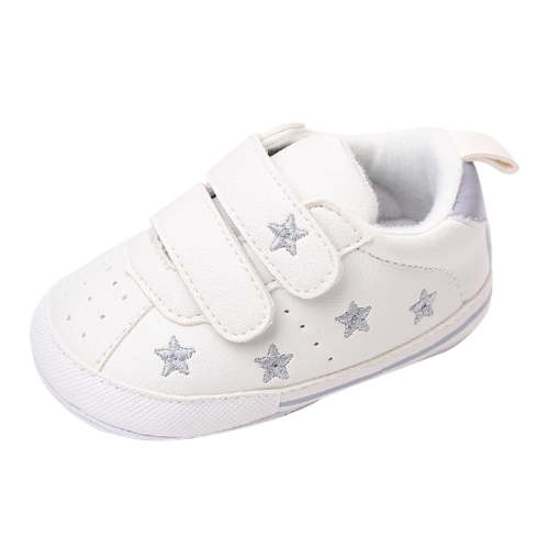 Yammkia Baby Sneakers Baby Walking Shoes For Girls Baby Boys Girls Shoes Non-Slip Rubber Sole Sneakers First Walking Toddler Crib Shoes Flats for 4,Silver