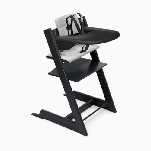 Tripp Trapp High Chair Complete² - Black/Anthracite Cushion/Black Tray