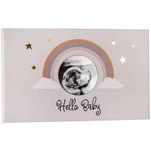 MBHB Ultrasound & Pregnancy Photo Album, 4x6" Picture Album Holds 100 Baby Memories, Perfect Keepsake Scrapbook, Durable Large Design Pictures, Ideal Baby Albums Scrap Book for Photos, Gray