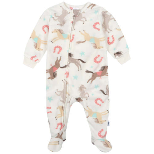 Baby & Toddler Girls Horses Footed Fleece Pajamas – Gerber Childrenswear