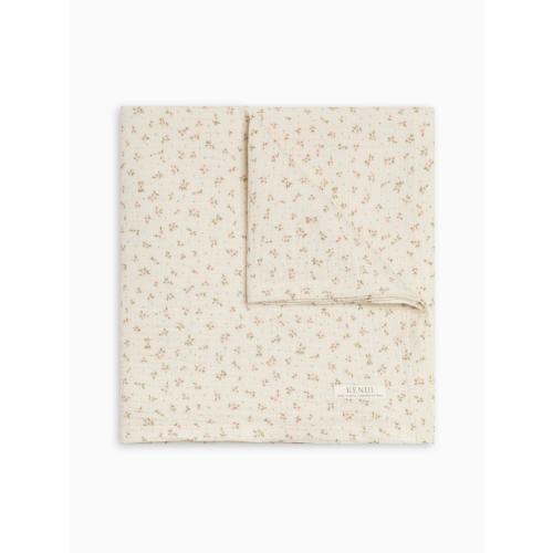 Muslin Swaddle Blanket - Camellia Floral / Shell + Fern