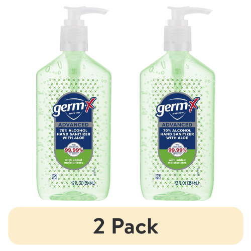 (2 pack) Germ-X Advanced Hand Sanitizer, with Aloe, 12 oz