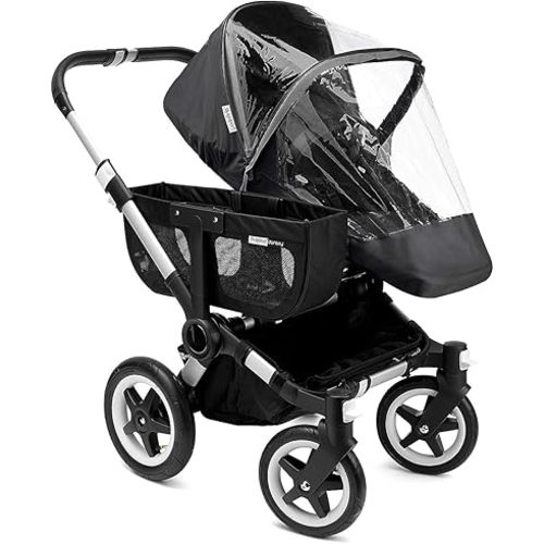 Bugaboo High Performance Rain Cover – 180° Zipper, Transparent Window & Reflective Strip – Easy Install, PVC-Free, Fits Bassinet & Seat – Compatible with Bugaboo Donkey and Buffalo