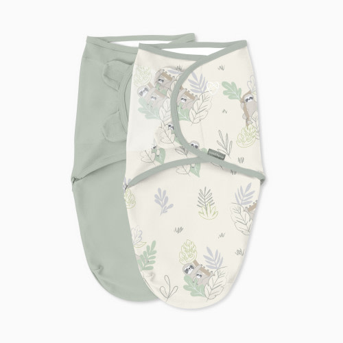 Ingenuity SwaddleMe Original Swaddle (2-Pack) - Peekaboo Sloth, 0-3 M