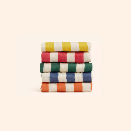 striped baby wash cloth set