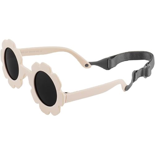 Baby flower Sunglasses Round Flower Flexiable Bendable Glasse for Infant Boys Girls 0-24 Months Valentine Gifts