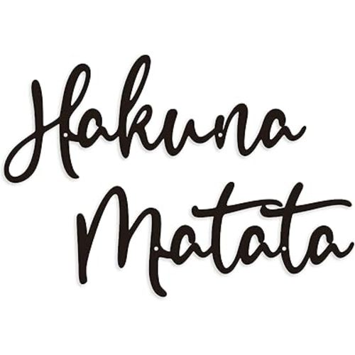Chordwave Hakuna Matata Metal Wall Decor – Lion King Inspired Nursery & Room decor, Motivational Wall Art for Home, Office, and More