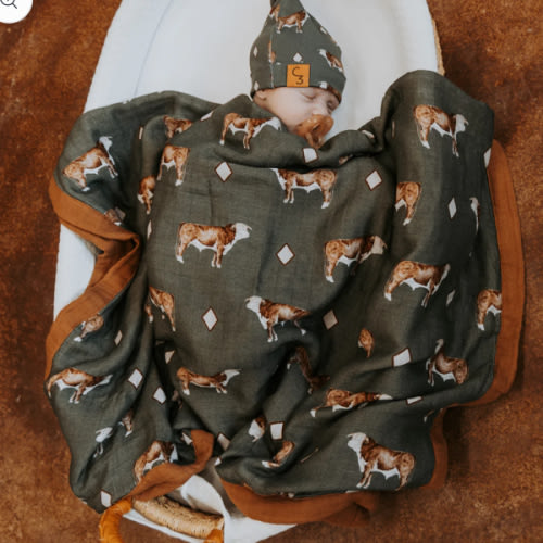 Hereford Bull Bamboo Muslin Blanket – Cowkid Clothing Company