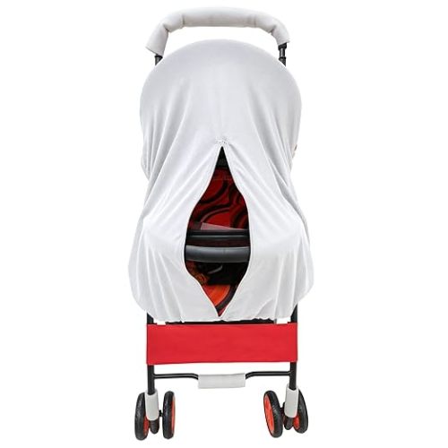 Sun Shade for Strollers, UV Sun and Sleep Shade Universal Fit for Travel Size Baby Strollers, Blackout Stroller Cover, Breathable and Stops 99% of The Sun's Rays (UPF50+)