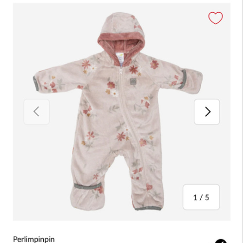 Ensemble Une Pièce Peluche Fleurs 3-12mois – CLÉMENT