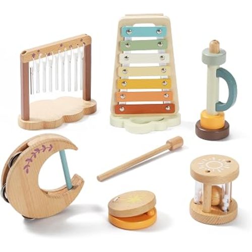 Wooden Musical Instrument Sets Toy with Xylophone