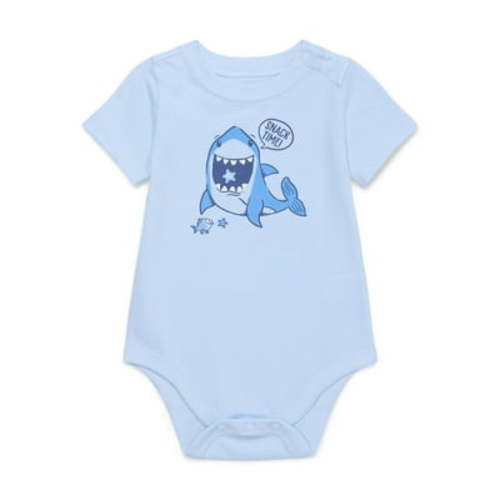 Garanimals Baby Boy Short Sleeve Brushed Jersey Graphic Bodysuit, Sizes 0-24 Months