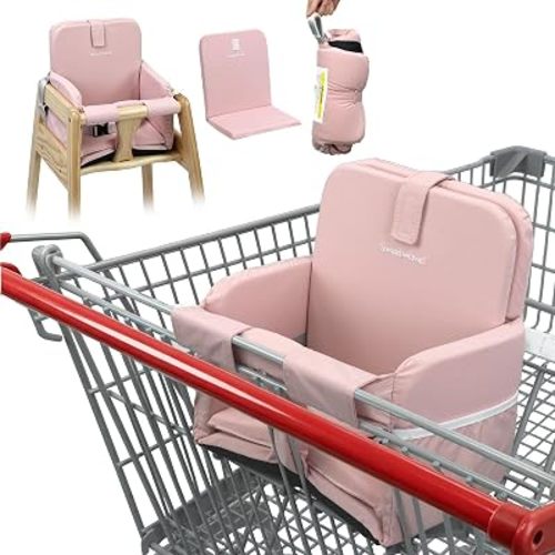 Padded Shopping Cart Seat Cover for Baby, Pink