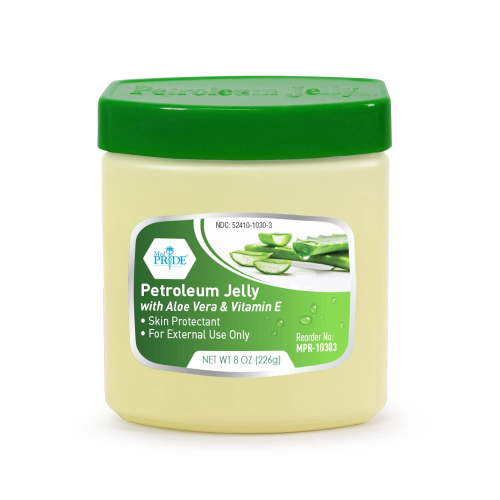 MED PRIDE Petroleum Jelly 8 oz with Aloe Vera & Vitamin E Healing Jelly for Dry Skin, Burns, Rashes, Chapped Lips & Diaper Rash Skin Care