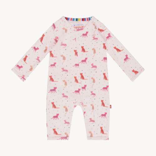 cheetah bonita organic cotton magnetic fuss free coverall – Magnetic Me