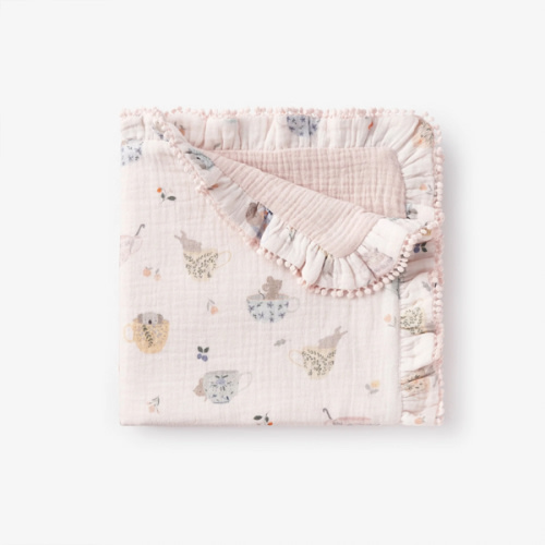 Tea Party Organic Muslin Security Blanket