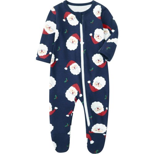 O2 BABY Baby Boys Girls Organic Cotton Zip-Front Sleeper Pajamas, Footed Sleep 'n Play