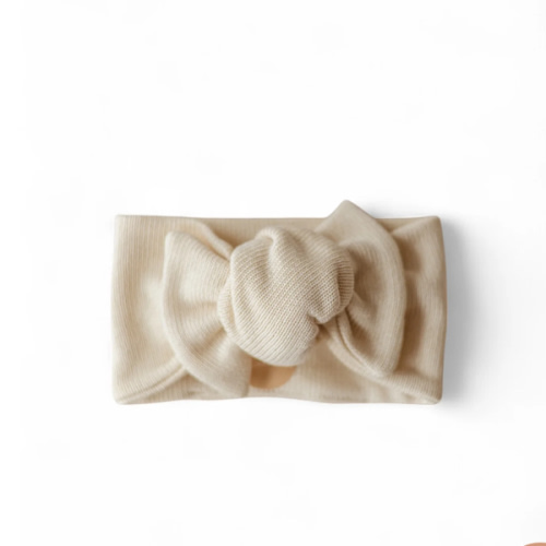 Bow Headband / Cotton knit - Milk – EvelinaApparel