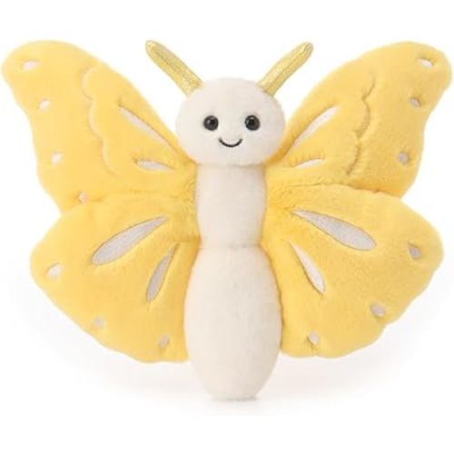 Apricot Lamb Yellow Butterfly Stuffed Animals for Kids, Soft Cute Plush Toys for Baby Girl and Boy, 7.5 Inches