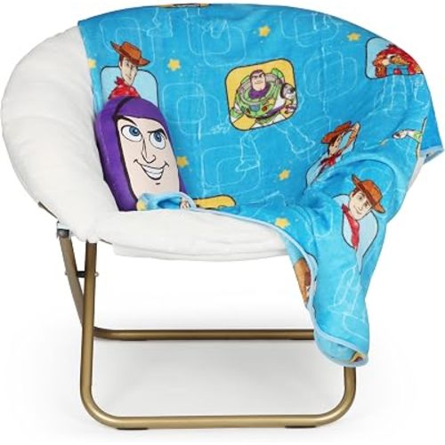 Jay Franco Kids Nogginz Set – 12" Inches Nogginz Pillow & 40" x 50" Inches Cozy Plush Throw Blanket, Ultra-Soft Character Nap Set for Travel, Bedroom & Couch Décor, Multi - Toy Story Buzz Lightyear