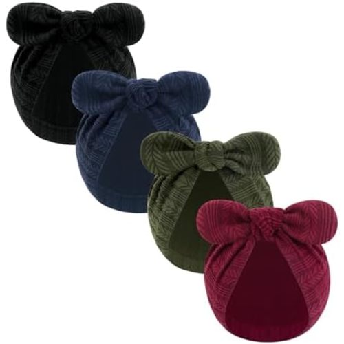 LIDHAY Newborn Baby Bow Knot Turban Hat Infant Hospital Hat Cotton Head Wrap Beanie Cap for Toddler Boys Girls 0-12 Months
