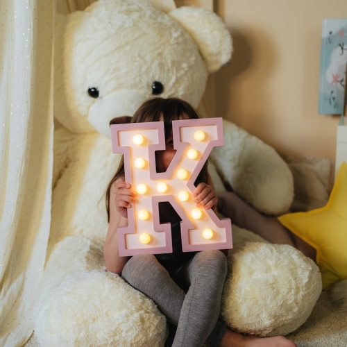 Wooden Marquee Letter Light, Personalized Nursery Decor - Etsy