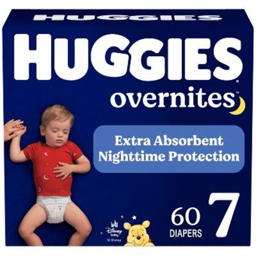 Huggies Overnites Nighttime Protection Diapers - Size 7 - 60ct