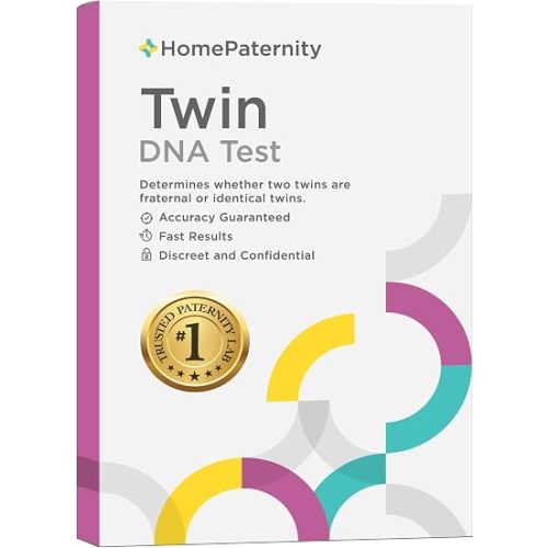 HomePaternity Twin DNA Test, Fast Results, Highest Accuracy Available with Up to 34 Genetic Markers Tested, All Lab Fees & Shipping Included, Identical or Fratneral Twins