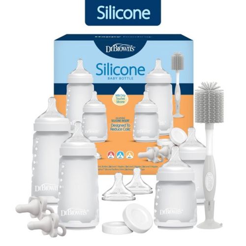Dr. Brown's Silicone Baby Bottle Gift Set - Clear - 15pc