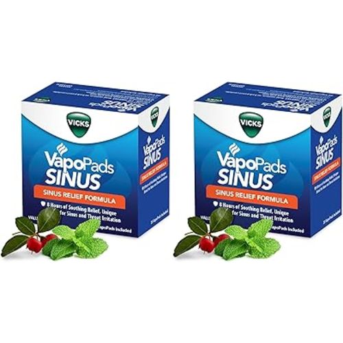 Vicks VapoPads Sinus Relief Formula - Vapor Pads Refill Humidifiers and Steam Inhalers, Scent Pads for Sinus Congestion and Throat Irritation, 40-Pack, Box Color May Vary