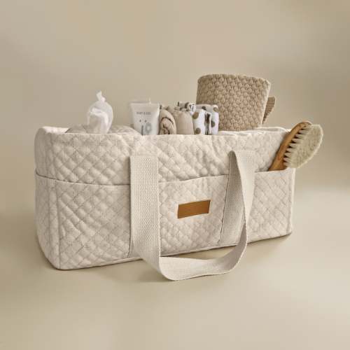 Nappy Caddy - Natural Linen/Cotton Blend