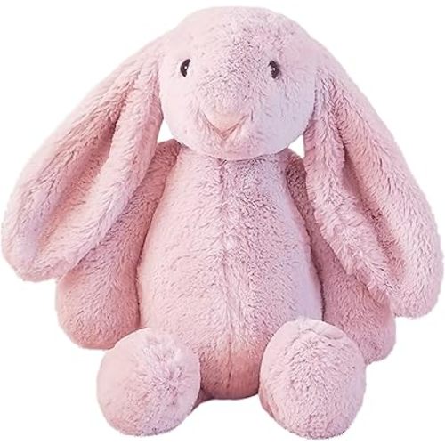 Pink Bunny Stuffed Animal - Medium 16" Adorable Rabbit Plush Toy Gift for Kids
