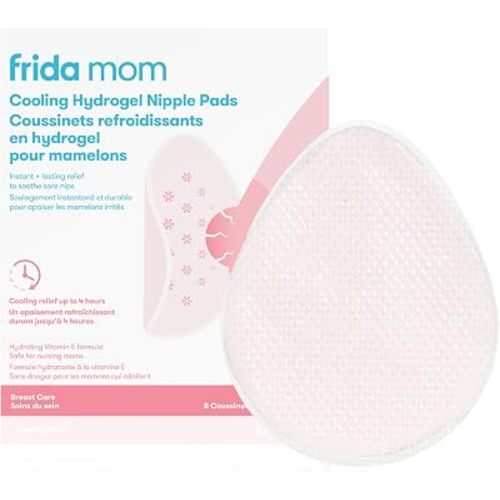 Frida Mom Cooling Hydrogel Nipple Pads for Soothing Sore Nipples, 8 Count
