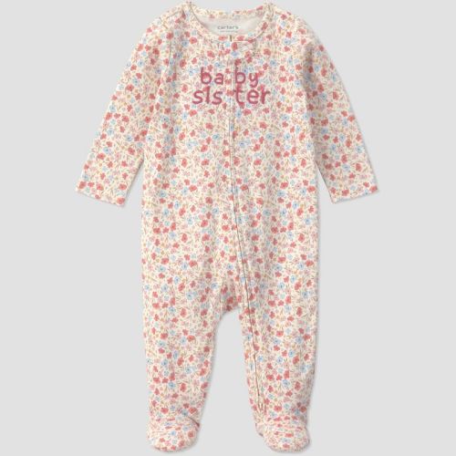 Carter's Just One You® Baby Girls' Floral "baby sister" Sleep N' Play - Pink 9M