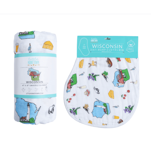 Wisconsin Swaddle & Burp Cloth – Little Hometown